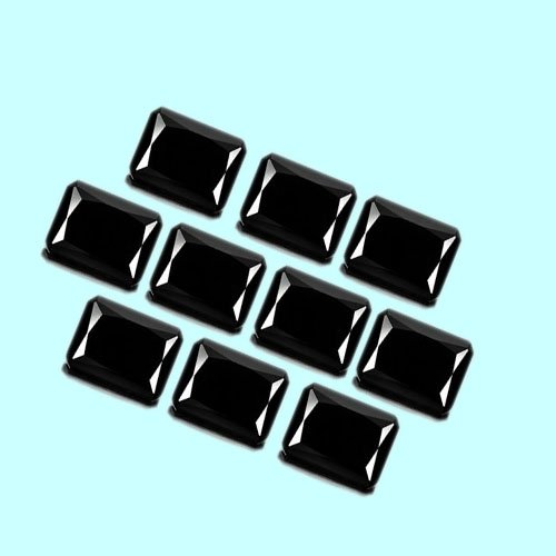 Certified Natural Black Spinel AAA Quality 10x8 mm faceted Octagon 10 pcs lot