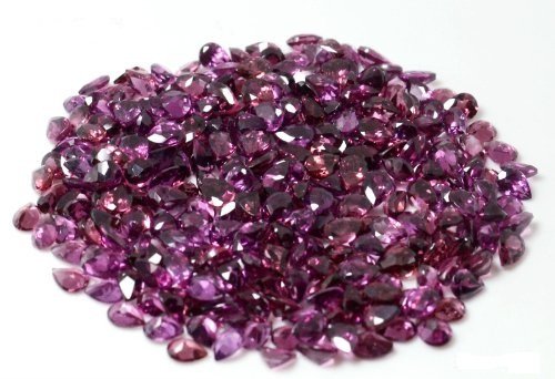 Certified Natural Rhodolite AAA Quality 5x3 mm faceted Pear 10 pcs lot