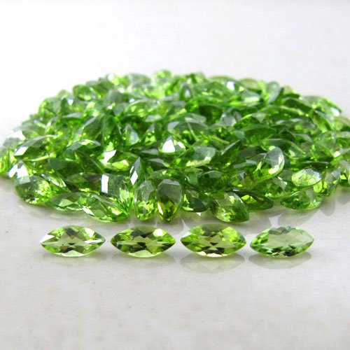 Certified Natural Peridot AAA Quality 4x2 mm Faceted Marquise 50 pcs lot