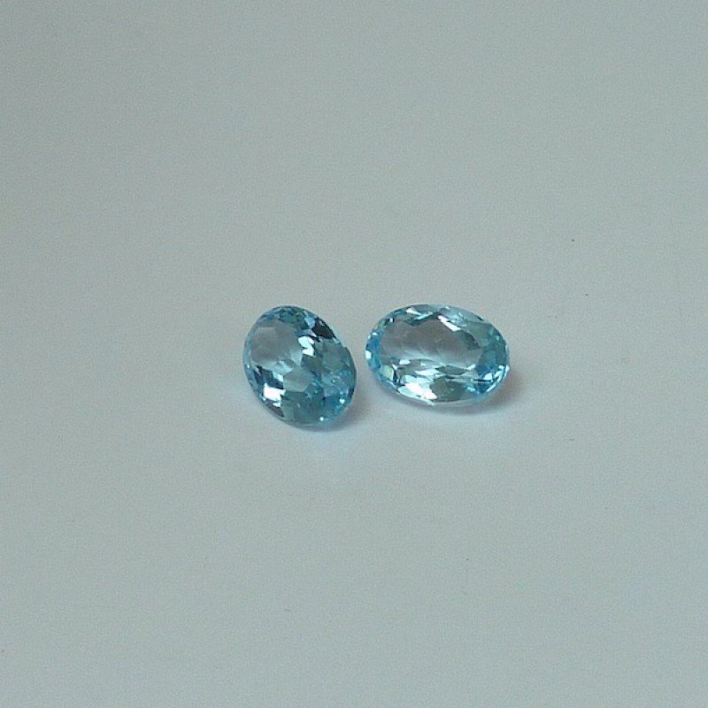 Certified Natural Sky Blue Topaz AAA Quality 5x3 mm Faceted Oval 50 pcs lot
