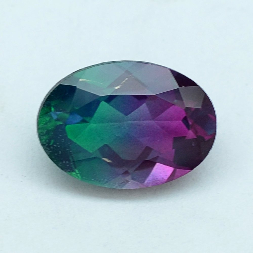 Certified Quartz Doublets bi-Color AAA Quality 10x8 mm Faceted Oval 5 pcs lot