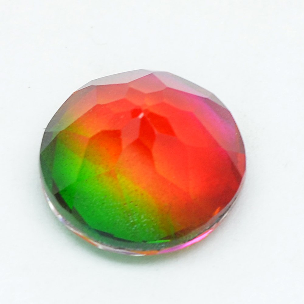 Certified Quartz Doublets try-Color AAA Quality 20 mm Faceted Round 1 pc