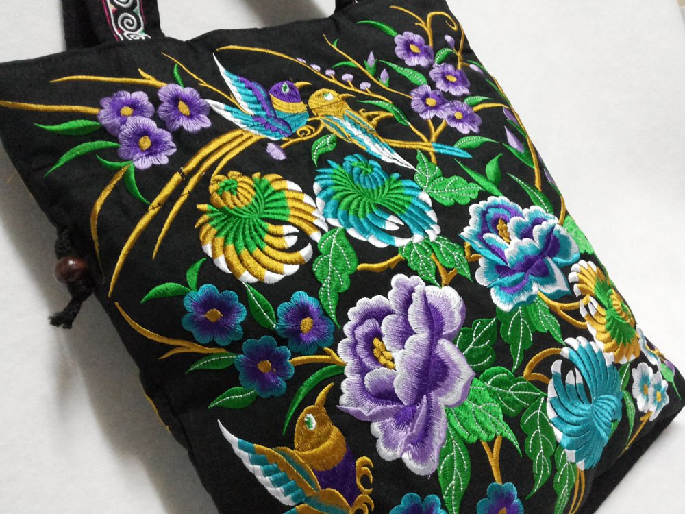 Asian Thai Tribal Indian Vintage Shoulder Tote Hobo Bag Women Handbag HM HTF