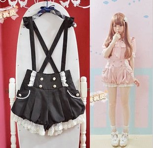 Suspender Shorts/Pantalones Tirantes Wh294 Kawaii Clothing