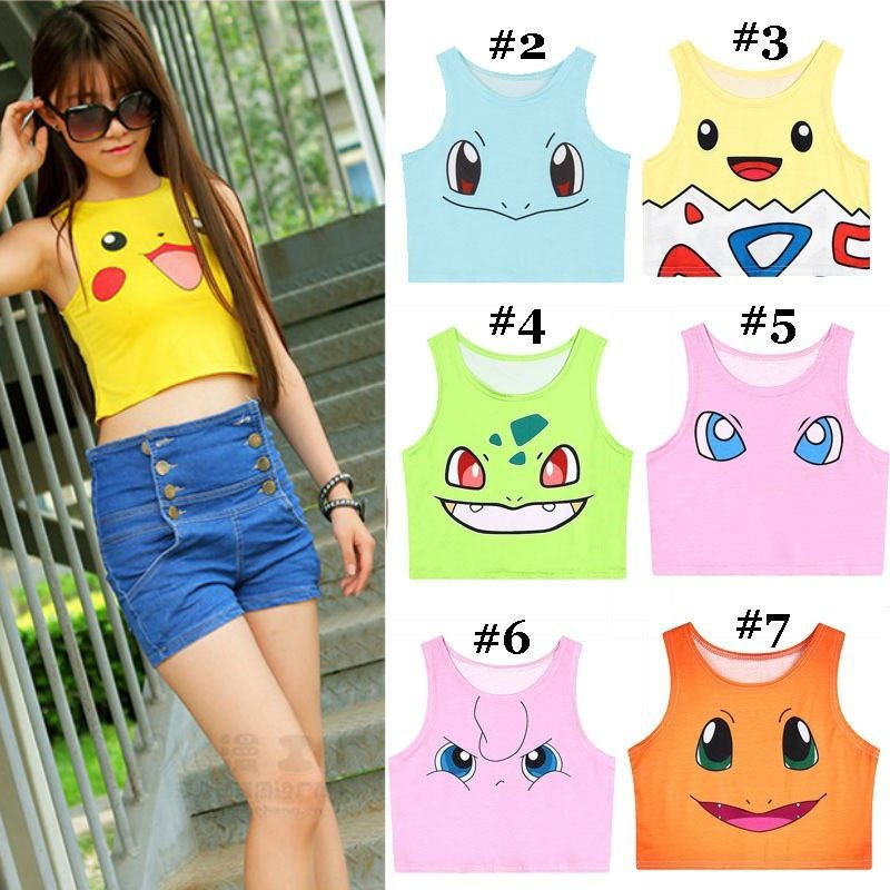 Pokemon Go Crop Top WH020 Kawaii Clothing