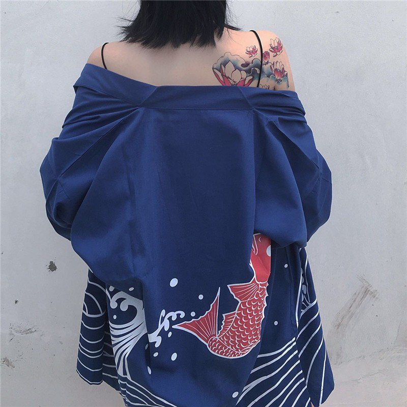 Chaqueta Pez Koi Fish Jacket WH225 Kawaii Clothing