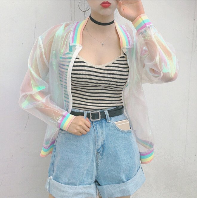 Transparent Jacket / Chaqueta Transparente WH061 Kawaii Clothing