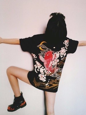 Camiseta Koi T-Shirt WH282 Kawaii Clothing