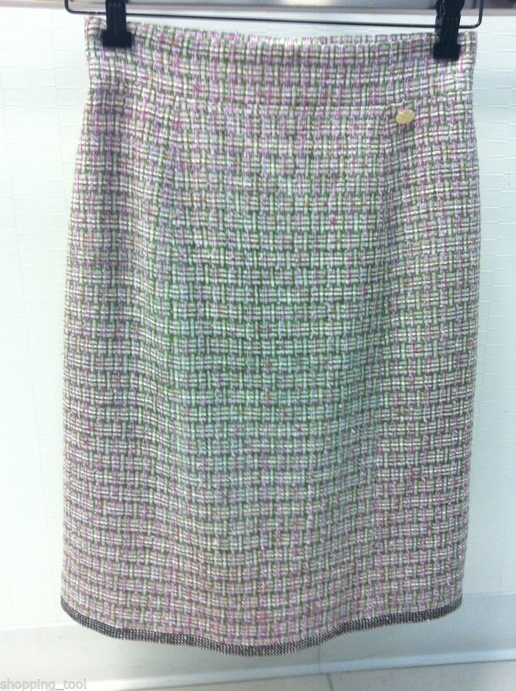 11P CHANEL Tweed Sequins Embellished Runway Skirt NWT Size 38 FR