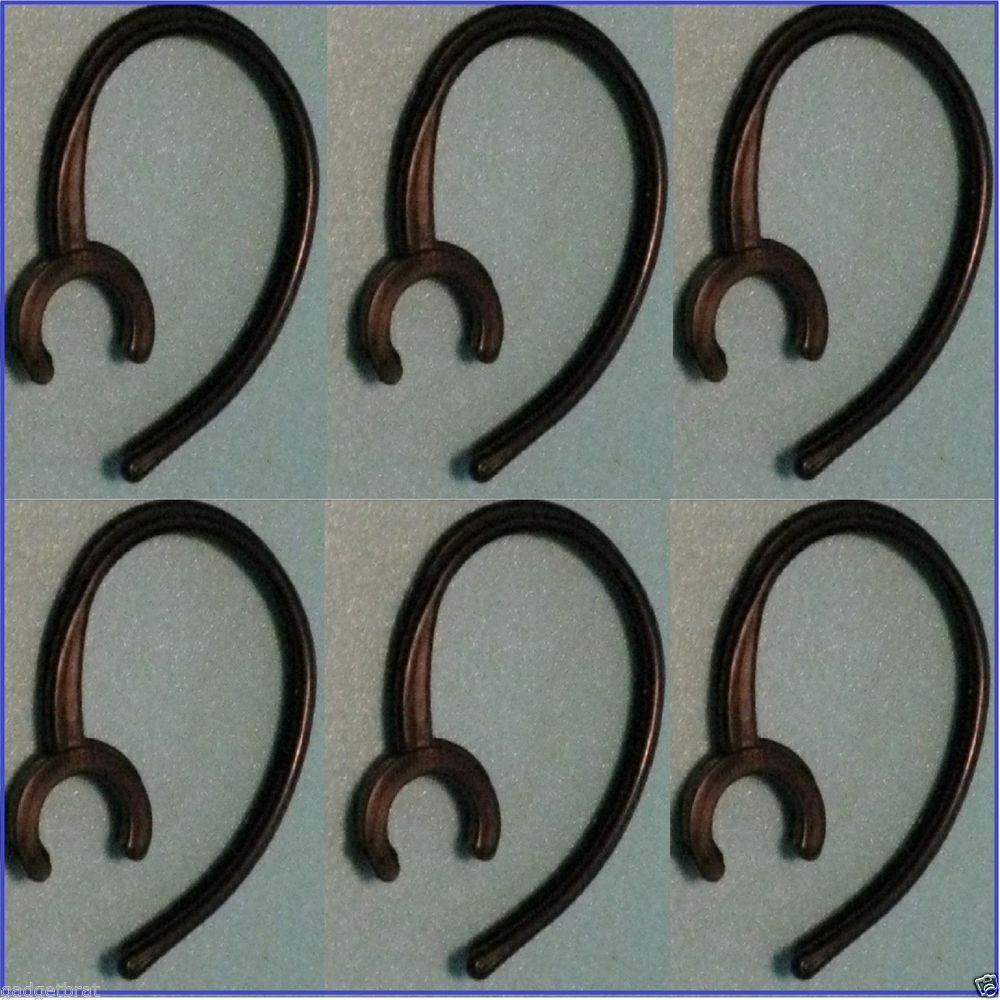 6 Motorola BLACK EARHOOK MOTOROLA HK250 HK-250 HEADSET EAR HOOK LOOP EARLOOP
