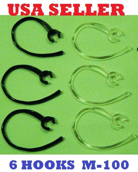 6 PLANTRONICS M100 M-100 EAR HOOK LOOP CLIP 3bl 3cl