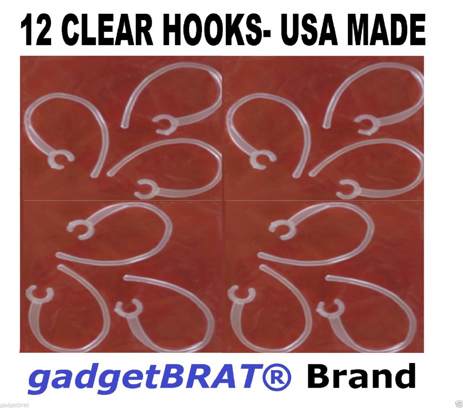 12 x Clear EAR HOOK LOOP CLIP SAMSUNG WEP 480 490 650 750 850 870 gadgetBRAT®