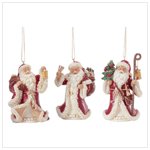 Santa Ornament Set