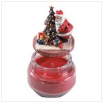 Santa Top Scented Candle Jar
