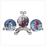 Christmas Plate Set with Rack