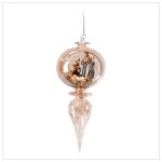 Amber Glass Nativity Christmas Tree Top
