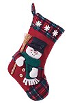 Plush Stocking-Snowman