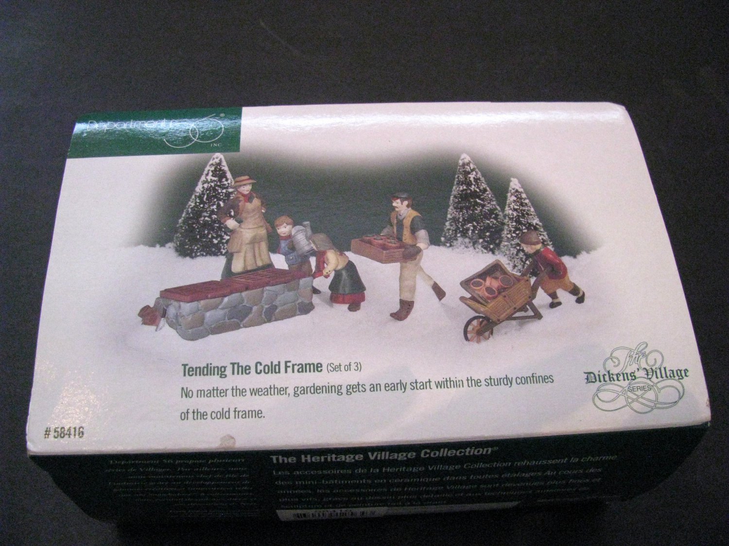 Department 56 Dickens Village Tending The Cold Frame Set of 3, #58416 Retired
