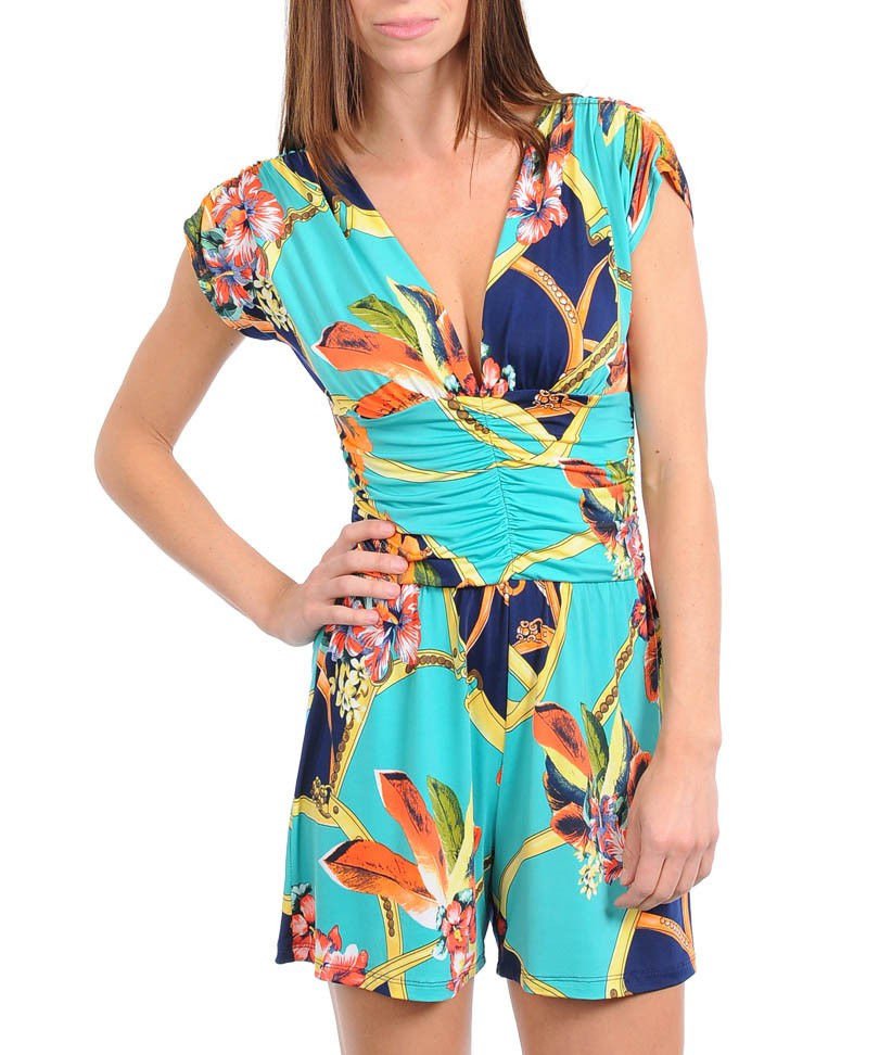 Floral Paisley romper hippie boho jumpsuit SMALL MEDIUM LARGE