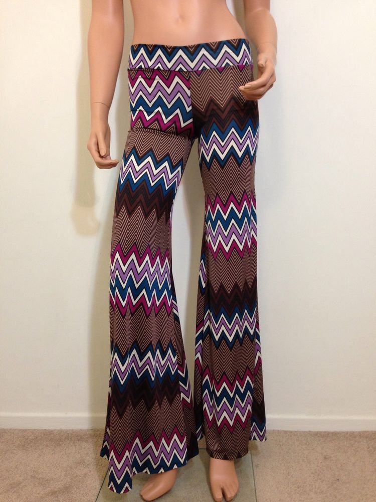 70s style Pants hippie boho festival bell flare bohemian long maxi SMALL