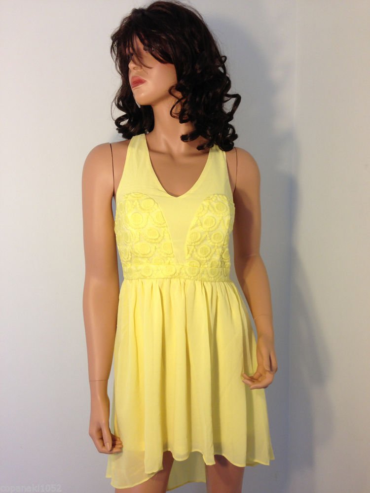 YELLOW maxi mini long asos high low maxi asymmetrical dress SMALL