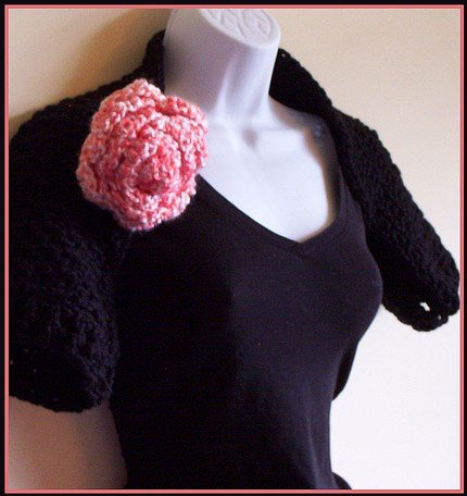 Crochet Shrug - Raven's Wing