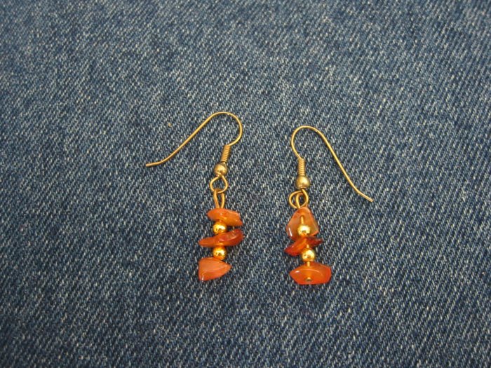 Brown stone earrings