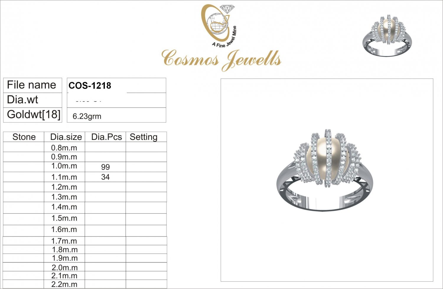 designer antique peace ring