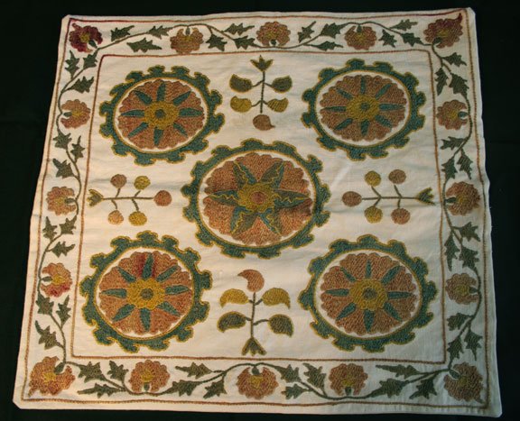 Embroidered Pillow Cover