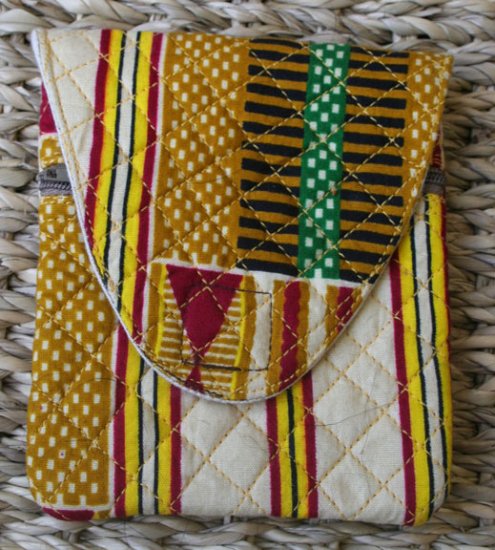 African Cloth Square Pouch