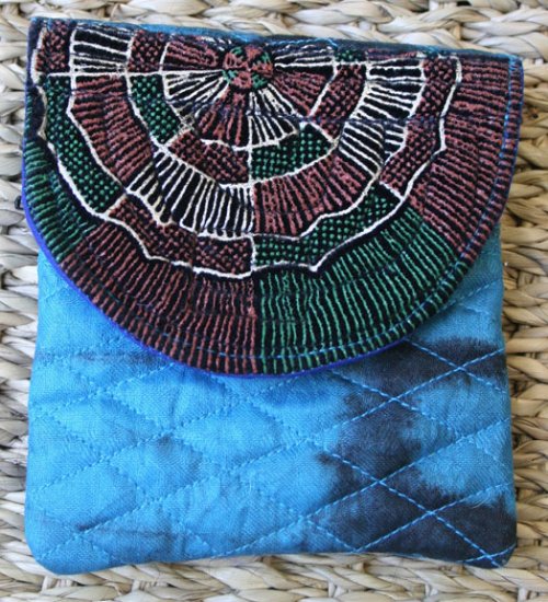African Cloth Square Pouch