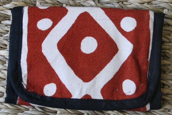 African Cloth Tri-fold Wallet