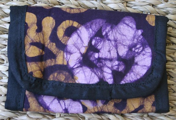 African Cloth Tri-fold Wallet
