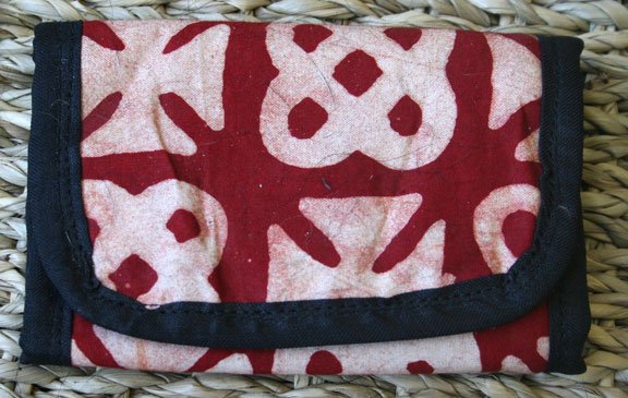 African Cloth Tri-fold Wallet