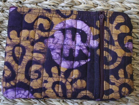 African Cloth Zip Purse