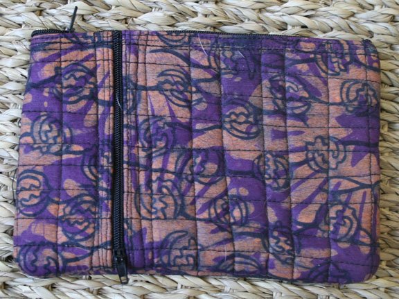 African Cloth Zip Purse