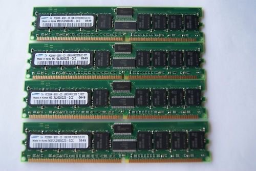 SAMSUNG 4GB (4x 1GB) PC3200R CL3 DDR400 RAM ECC REG 184