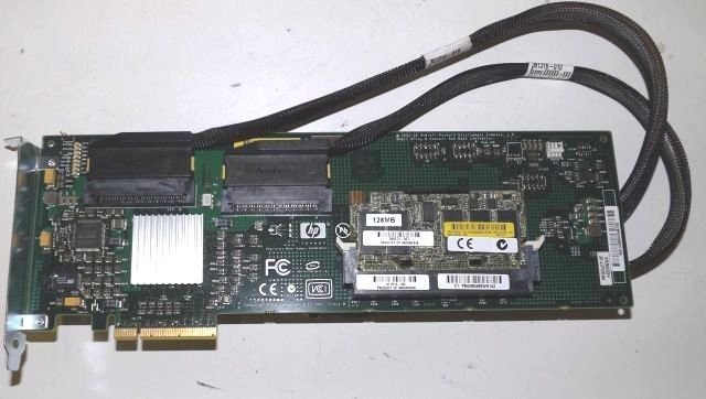 HP Smart Array E200 8 Channel PCI-E SAS RAID 128MB HSTNM-B010 w/ cables