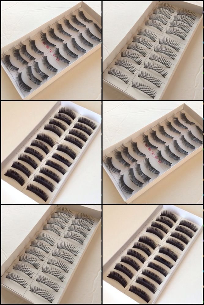 HOT New 60 Pair Natural OR Thick Fake False Eyelashes Eye Lash Fashion.