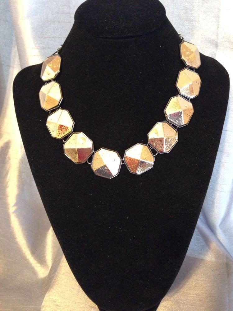 Gold Tone Brass Collar Necklace