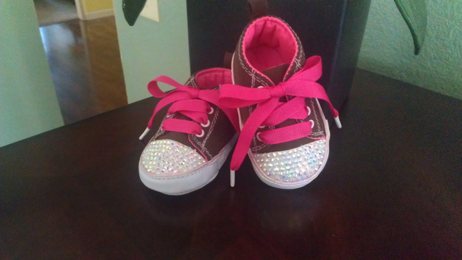 Jewel Newborn/Infant crystal sneakers size 0-3 months