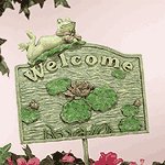 Frog Welcome Sign