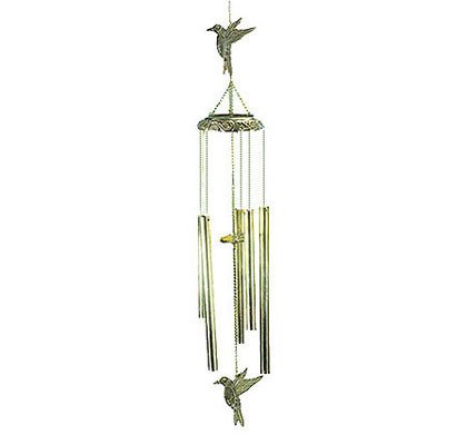 Brass Hummingbird Wind Chimes