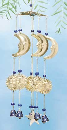 28465 Brass Moon, Star, Sun Wind Chimes