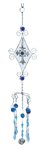 METAL BLUE BEADS CROSS CHIMES