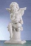 Cherub on Column Statue