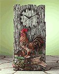 Alabastrite Rooster Wall Clock