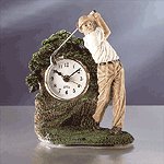 Alabastrite Swinging Golfer Clock