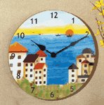 Patchwork Fabric Coast Clock