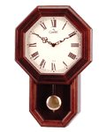 Wood Wall Clock with Pendulum